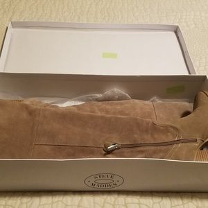 Steve Madden OTK Boot Saudy WC 8.5 Taupe Suede